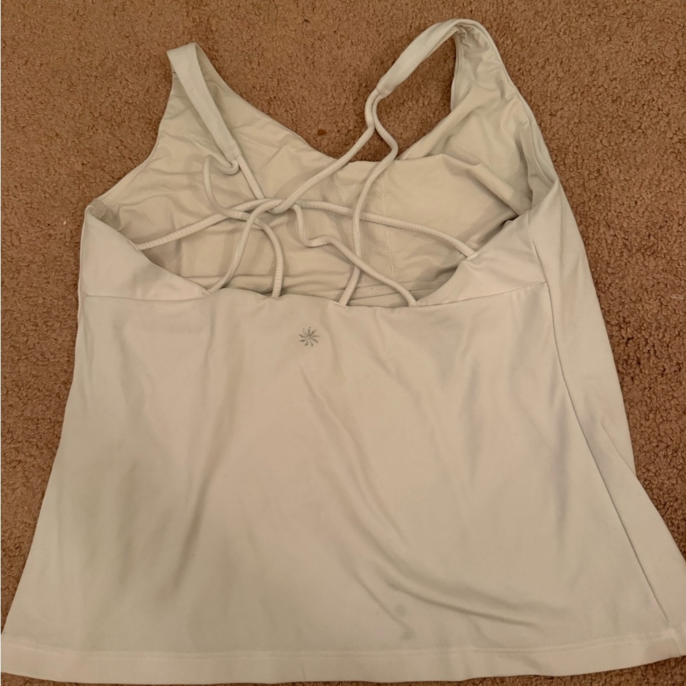 Athleta White Workout Tank with Built-In Bra - Picture 2 of 3
